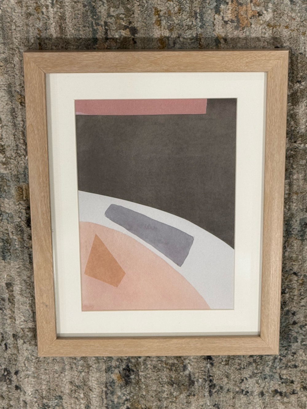 Threshold Abstract Pastel Geometric Art - Pink, Gray, Cream
